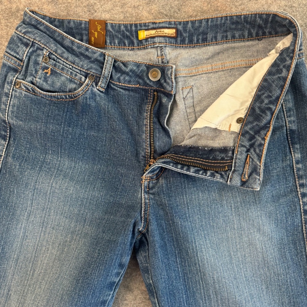 Wrangler Aura 6R Tall (30x33) Blue Regular Rise Bootcut Denim Womens Jeans - Picture 5 of 10